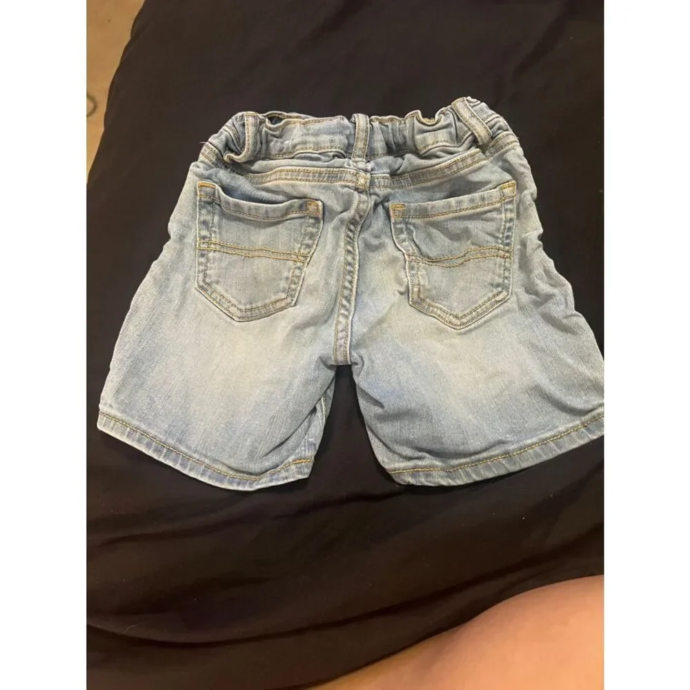 The Children's Place Light Blue Denim Shorts with Elastic Waist